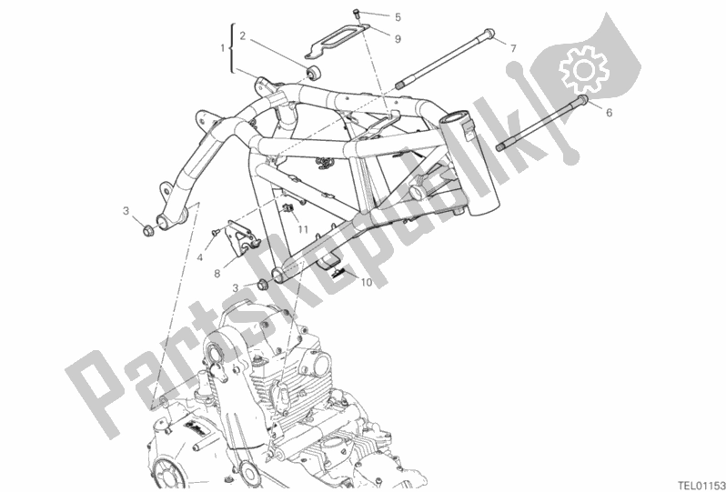 Wszystkie części do Rama Ducati Scrambler 1100 Sport 2019